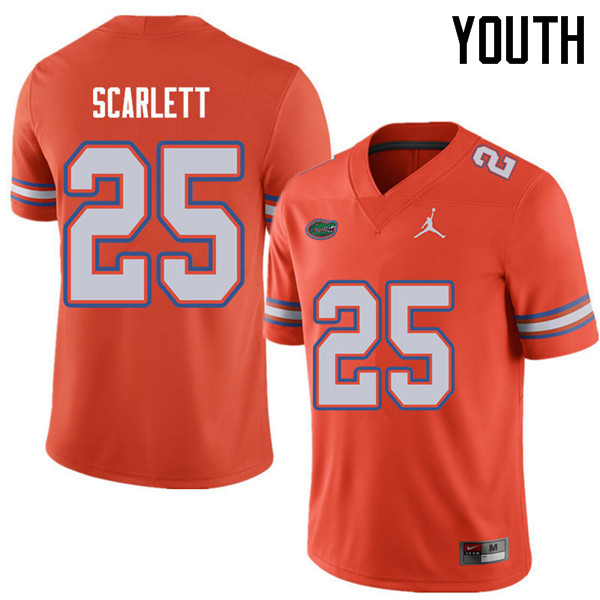 Jordan Brand Youth #25 Jordan Scarlett Florida Gators College Football Jerseys Sale-Orange - Click Image to Close